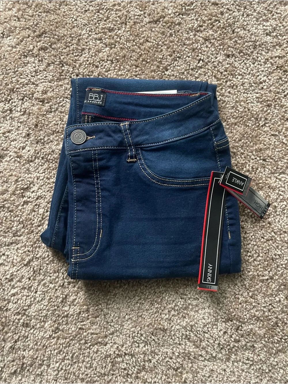 NWT BBJ Boom Boom Jeans High Rise Skinny Ankle Dark Wash Size 11